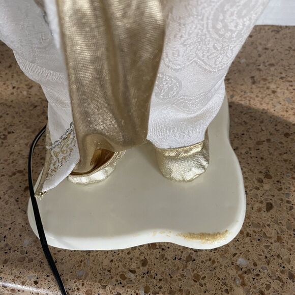 Vtg Angel Animated with Movable Arms Wings and Head Illuminated Posable Arms 24" - Picture 6 of 13